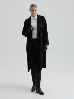 Naisten Villakangastakki, LEVIA COAT 100% WOOL>Andiata Online