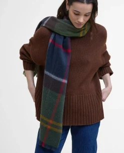 Rosefield Tartan Scarf VIHREÄ RUUTU>Barbour Best