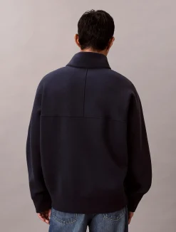 miesten collegepaita LS Cotton Spacer Stripe Rib QTR,>Calvin Klein Jeans Best