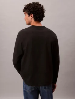 Calvin Klein Jeans miesten pitkähihainen, LS RLXD STANDARD LOGO CREWNK TEE>Calvin Klein Menswear Discount