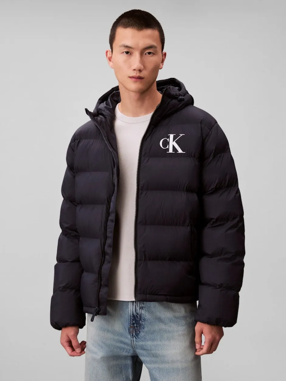 miesten Puffertakki, LS NYLON MONOGRAM PUFFER JACKET>Calvin Klein Jeans Online