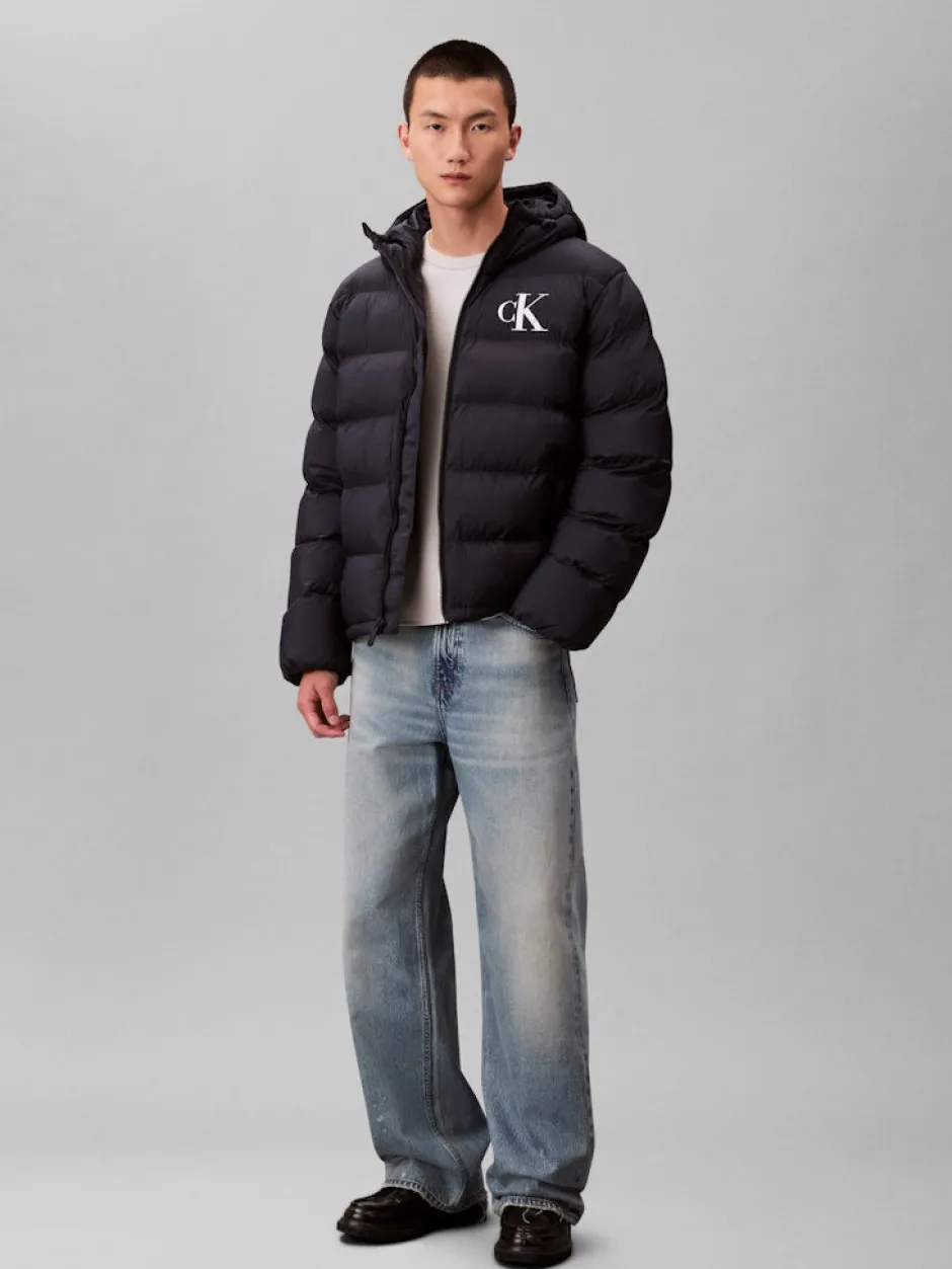 miesten Puffertakki, LS NYLON MONOGRAM PUFFER JACKET>Calvin Klein Jeans Online
