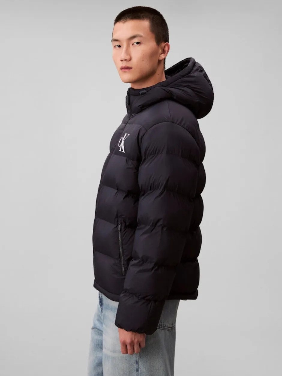 miesten Puffertakki, LS NYLON MONOGRAM PUFFER JACKET>Calvin Klein Jeans Online