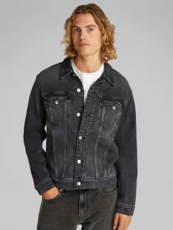 miesten farkkutakki, SLIM DENIM JACKET BLACK>Calvin Klein Jeans Discount