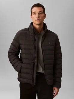 miesten kevyttoppatakki, LS NYLON LT WEIGT HDD>Calvin Klein Jeans Clearance