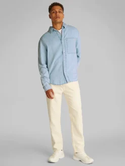 miesten farkkupaita, REGULAR LINEAR DENIM SHIRT Indigo><noscript><img width=