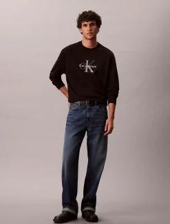 miesten collegepaita LS EU 350Terry Monologo CN Swtsh,>Calvin Klein Jeans Outlet