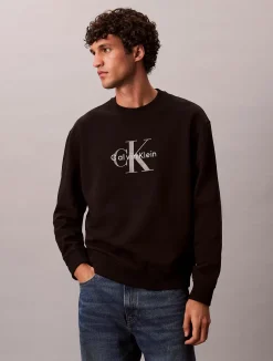 miesten collegepaita LS EU 350Terry Monologo CN Swtsh,>Calvin Klein Jeans Outlet