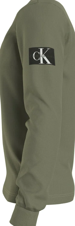 Miesten Paita, MONOLOGO BADGE WAFFLE LS TEE Armeijanvihreä><noscript><img width=