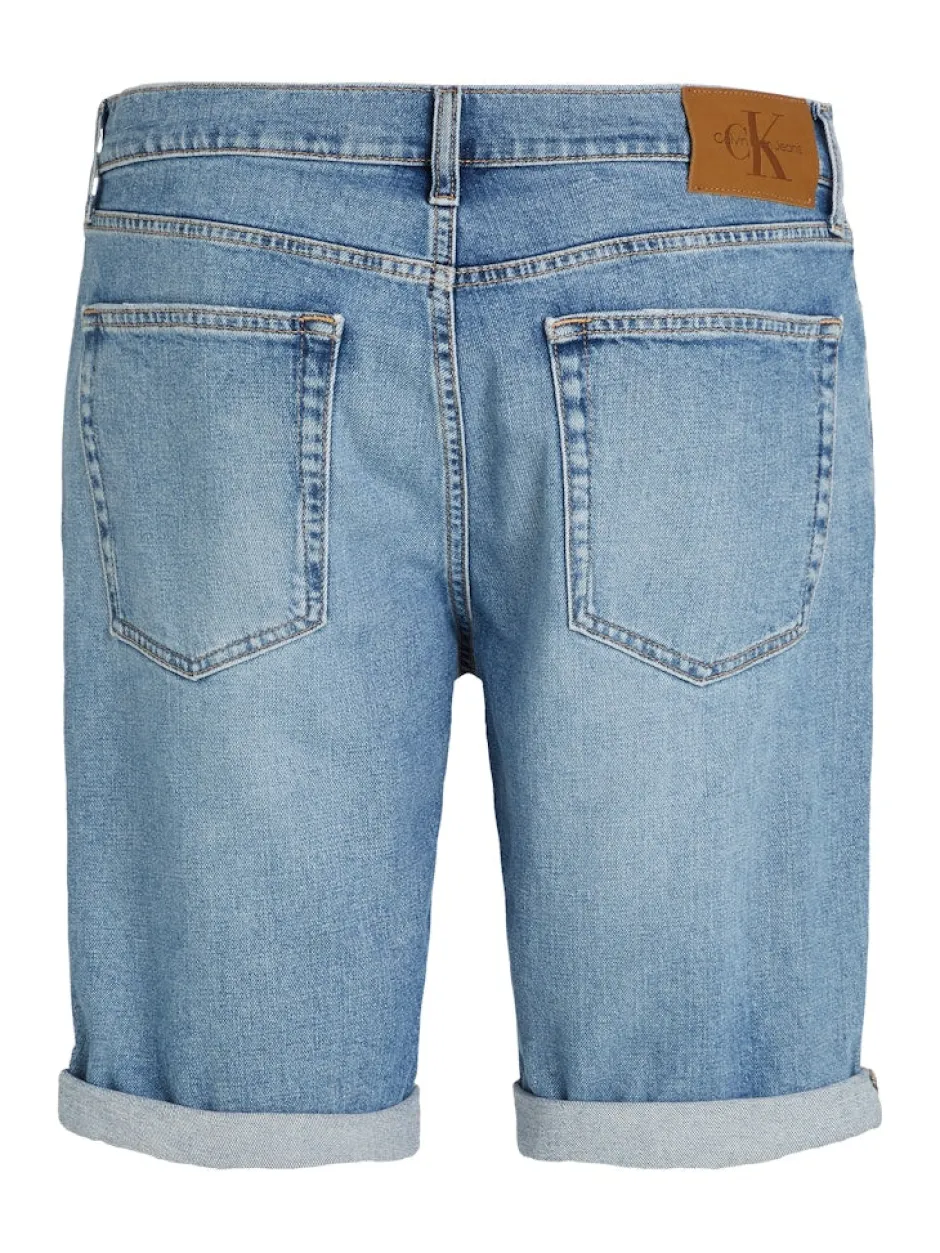 miesten shortsit, SLIM SHORT 1A4 MID BLUE Sininen, Indigo>Calvin Klein Jeans