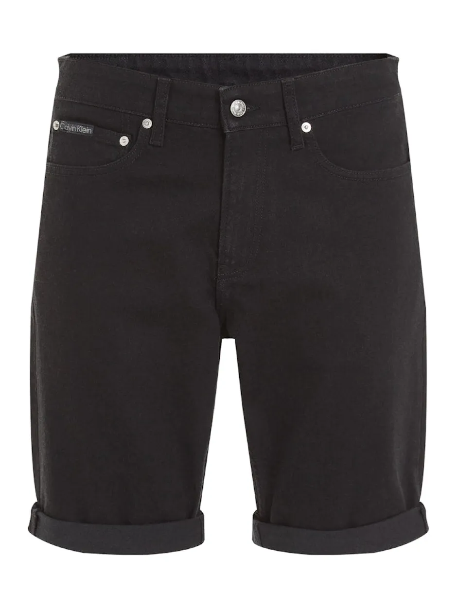 miesten shortsit, SLIM SHORT 1A4 BLACK>Calvin Klein Jeans Sale