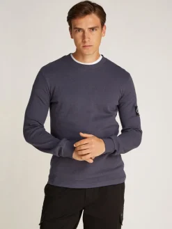 Miesten Paita, MONOLOGO BADGE WAFFLE LS TEE>Calvin Klein Jeans Discount