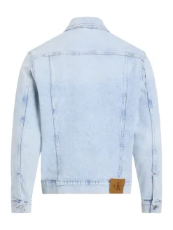 miesten farkkutakki, SLIM DENIM JACKET LIGHT BLUE Indigo><noscript><img width=