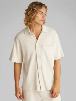 miesten paita, CHUNKY WAFFLE SS HWK OVERSHIRT>Calvin Klein Jeans