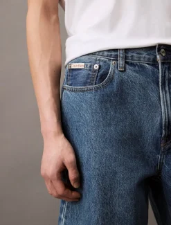 miesten shortsit, 90S MID BLUE STONE SHORT Indigo><noscript><img width=