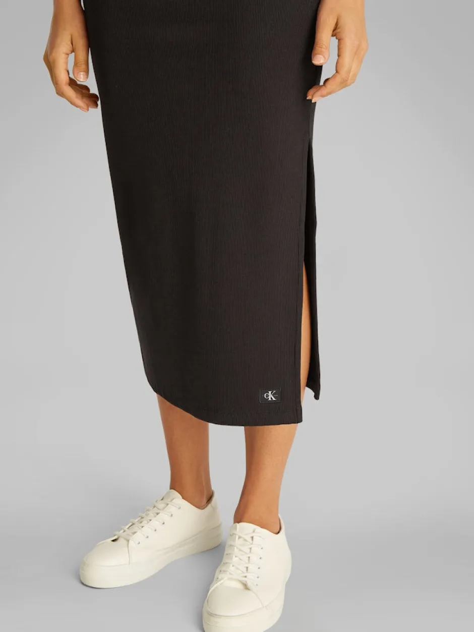 naisten hame, WOVEN LABEL RIB SKIRT>Calvin Klein Jeans Hot