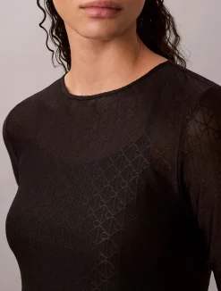 naisten mekko LS AOP Lace Maxi Dress, musta><noscript><img width=