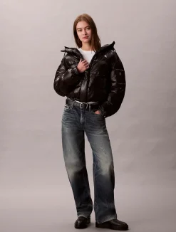 naisten talvitakki High Shine Hooded Puffer Jacket,>Calvin Klein Jeans Best