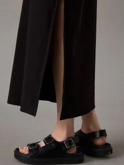 naisten mekko, K-MONOLOGO LONG RIB TEE DRESS><noscript><img width=