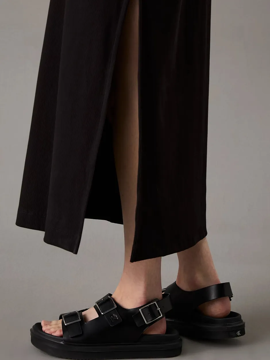 naisten mekko, K-MONOLOGO LONG RIB TEE DRESS>Calvin Klein Jeans Discount