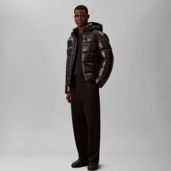 LS Glossy Channeled Puffer JKT,><noscript><img width=