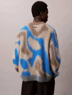 miesten neulepusero LS PATTERN BRUSHED ALPACA CREWNE,><noscript><img width=