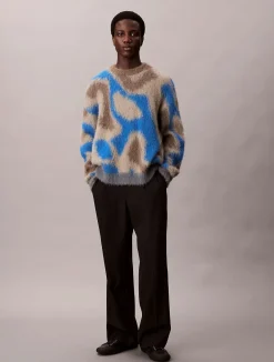 miesten neulepusero LS PATTERN BRUSHED ALPACA CREWNE,><noscript><img width=