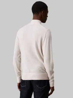 Miesten Neulepusero, MERINO RWS MOCK NECK SWEATE>Calvin Klein Menswear Online