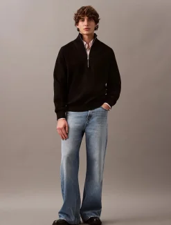 miesten neulepusero LS CK TECH KNIT QZ SWEATER 14GG,>Calvin Klein Menswear Discount