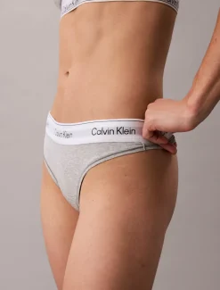 naisten alushousut, CK THONG NOS Vaaleanharmaa>Calvin Klein