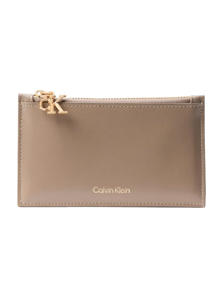 Calvin Klein naisten lompakko CK Zip Cardcase 6CC, beige>Calvin Klein Accessories Clearance