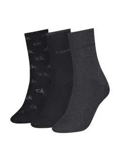 Naisten Sukat, CK WOMEN SOCK 3P LUREX LOGO GIFTBOX>Calvin Klein Online