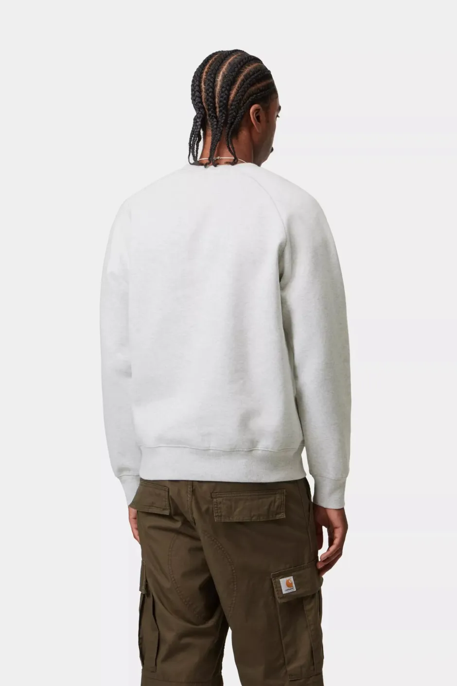 miesten collegepaita Chase Sweatshirt, vaaleanharmaa>Carhartt Hot