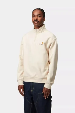 miesten collegepaita Half Zip American Script Sweatshirt,>Carhartt Outlet