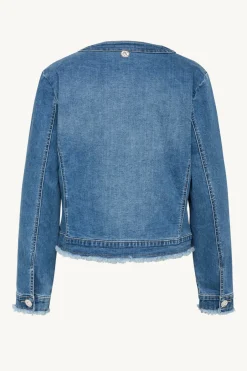Naisten Jakku ELDA DENIM CHANEL JACKET Indigo>Claire Sale
