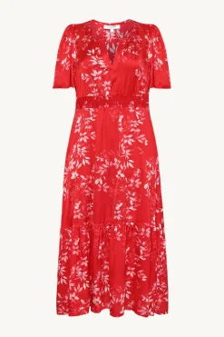 naisten mekko, DILANI DRESS Punainen Kuosi>Claire Sale