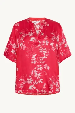 naisten paita, RUPALI SHIRT Punainen Kuosi>Claire Clearance