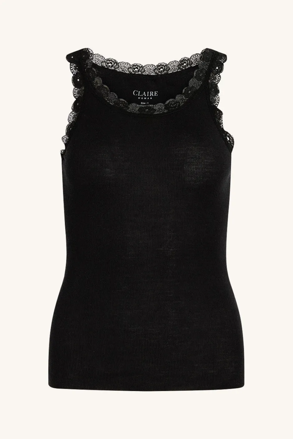 naisten toppi, ANGELA TOP Musta>Claire Online