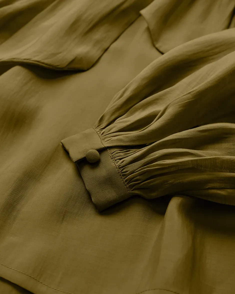 naisten pusero, TILLY BLOUSE Armeijanvihreä>COPENHAGEN MUSE Best