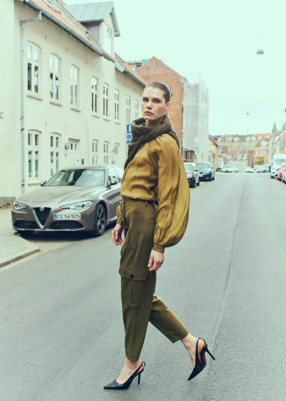 naisten pusero, TILLY BLOUSE Armeijanvihreä>COPENHAGEN MUSE Best