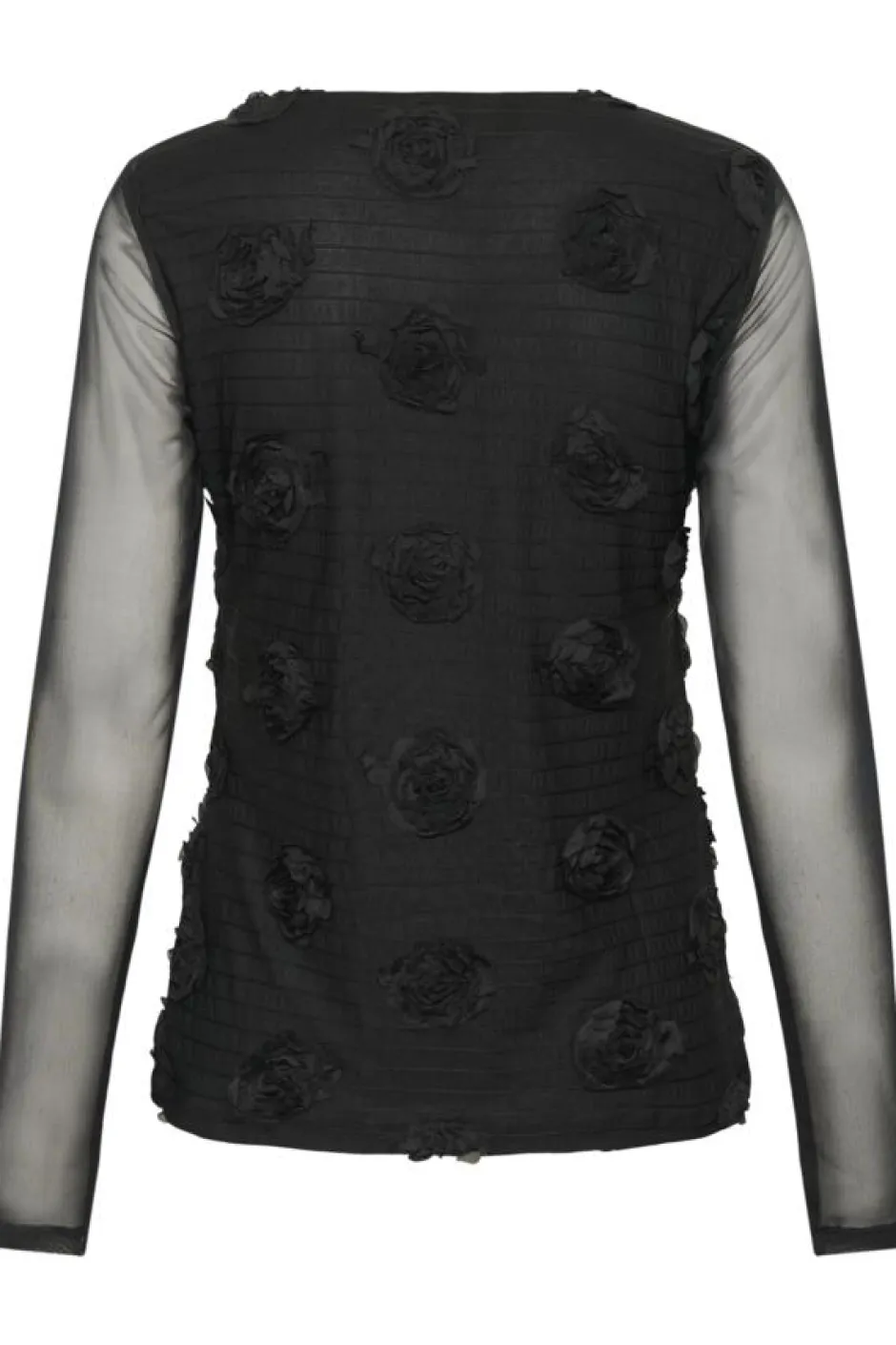 Mascha Mesh O-Neck Blouse, musta>Culture Best