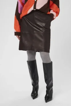 Naisten Hame, CUBERTA LEATHER SKIRT>Culture Sale