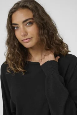 naisten neulepusero Cufay Batwing Jumper, musta>Culture New