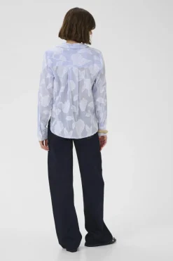 naisten paitapusero Cuzanday Shirt, sinivalkoinen raita>Culture Best