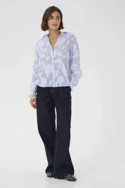 naisten paitapusero Cuzanday Shirt, sinivalkoinen raita><noscript><img width=