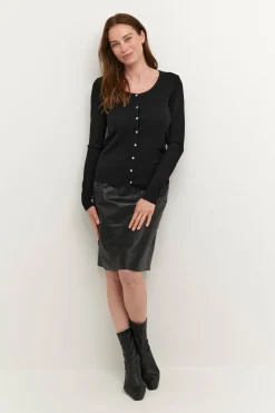 neuletakki, CUANNEMARIE KNIT CARDIGAN Musta>Culture Online