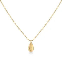 kaulakoru Drop Mini Necklace Gold, Gold pleated>Edblad Discount