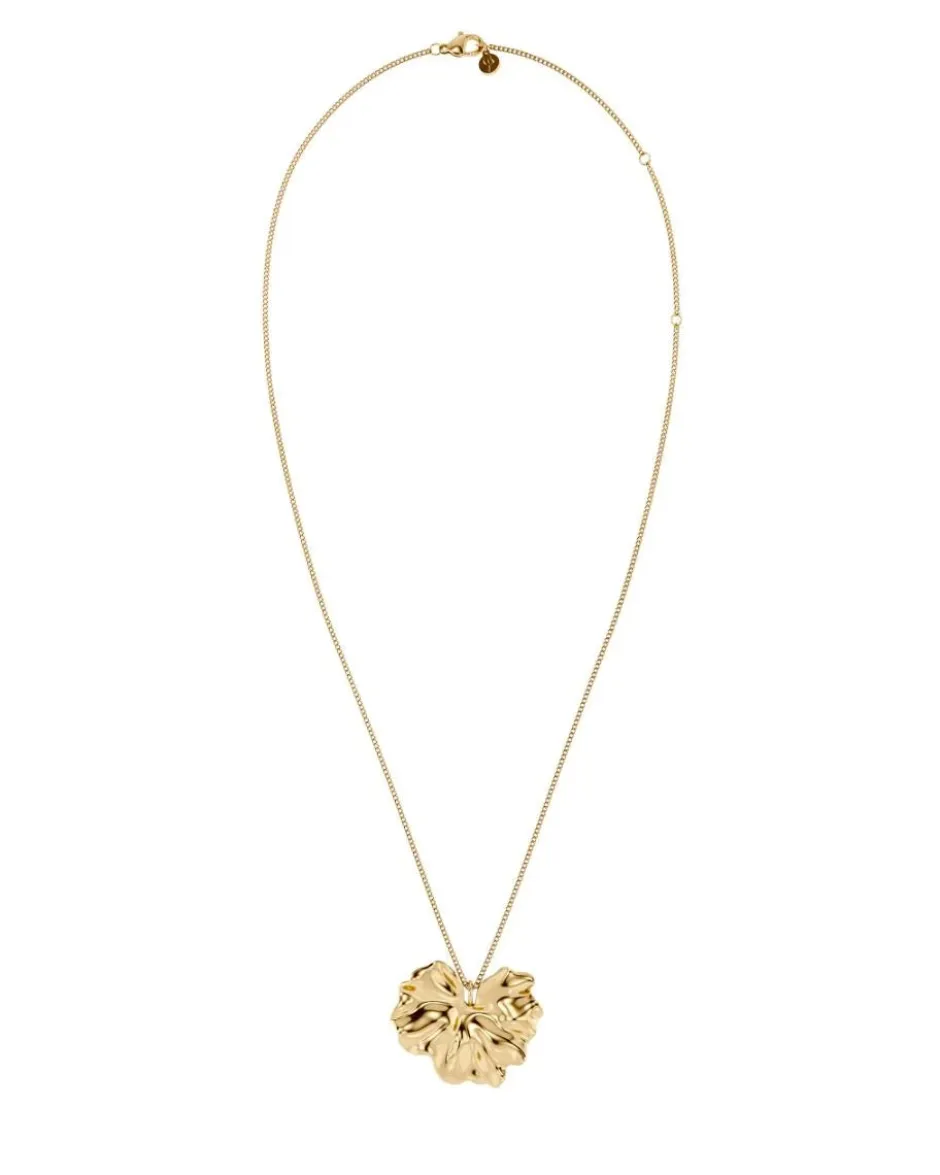 kaulakoru Gerana Necklace L, Gold pleated>Edblad Outlet