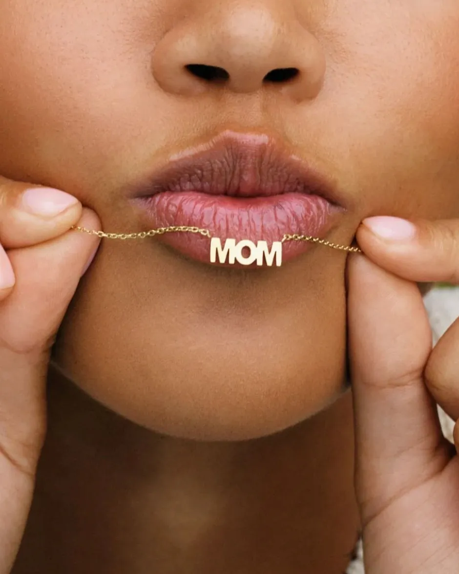 kaulakoru Mom Necklace, Gold pleated>Edblad New