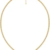 kaulakoru Rope Chain Necklace Gold, Gold pleated>Edblad New